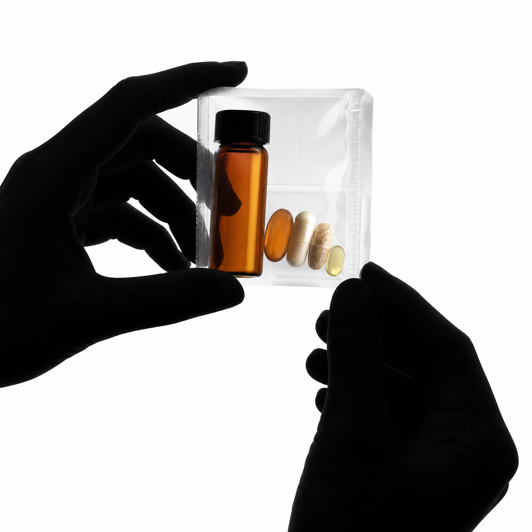 A LifeFrom daily supplement sachet, personalised and labelled by time of day