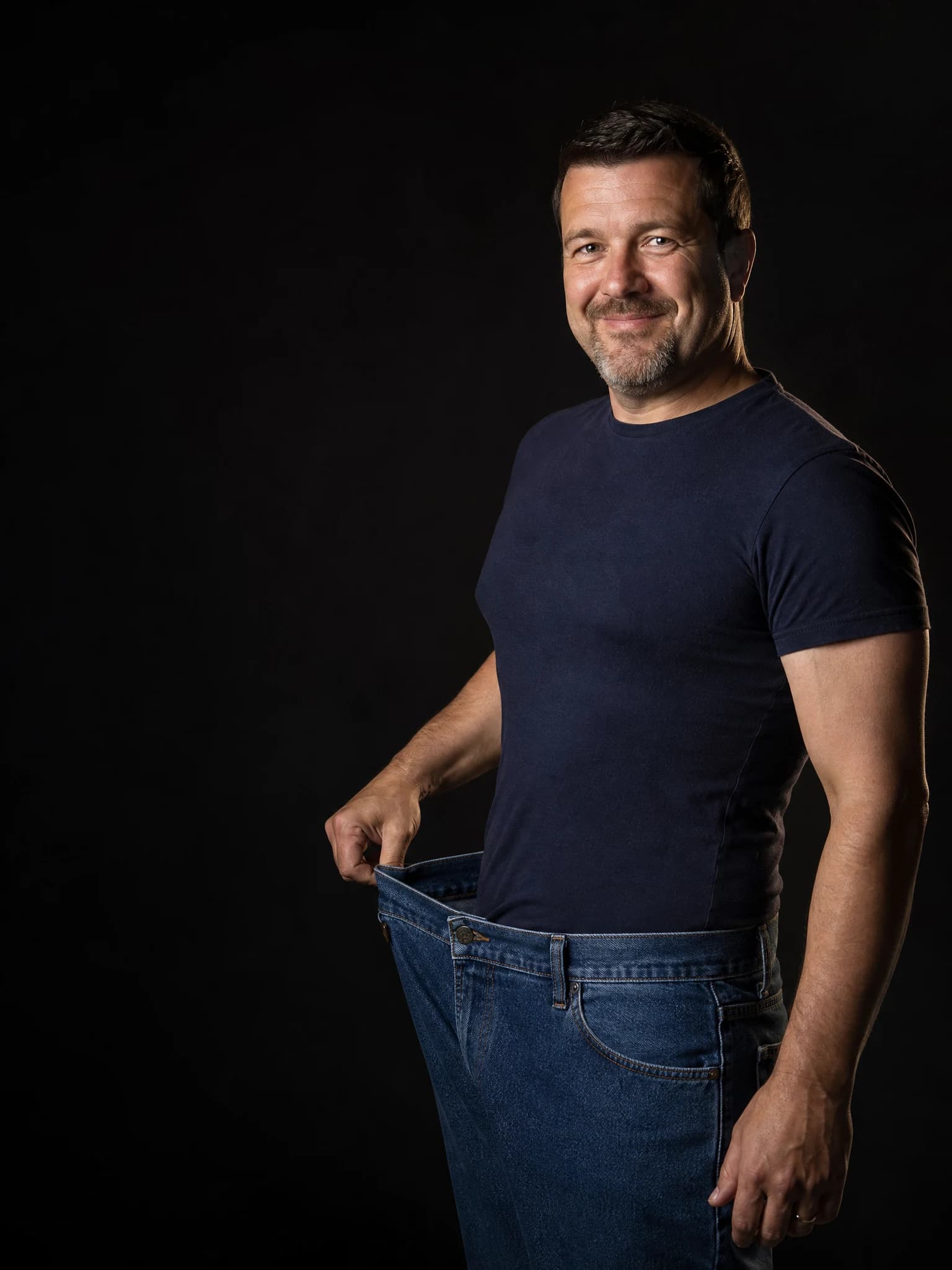 A leaner, confident man